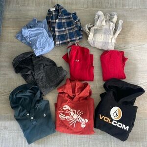 Boys fall/winter lot of hoodies, flannels and long sleeve shirts